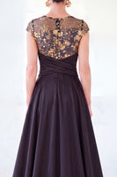 Load image into Gallery viewer, Sparkly Grey Blue Floral Beaded Sheath Long Mother of the Bride Dress