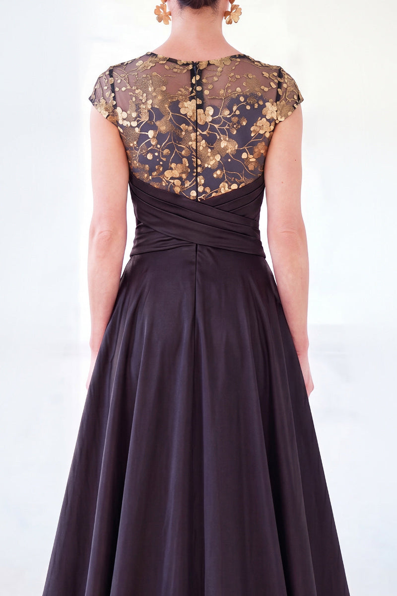 Load image into Gallery viewer, Sparkly Grey Blue Floral Beaded Sheath Long Mother of the Bride Dress