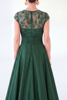 Load image into Gallery viewer, Sparkly Grey Blue Floral Beaded Sheath Long Mother of the Bride Dress