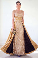 Load image into Gallery viewer, Sparkly Grey Blue Floral Beaded Sheath Long Mother of the Bride Dress