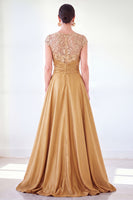 Load image into Gallery viewer, Sparkly Grey Blue Floral Beaded Sheath Long Mother of the Bride Dress