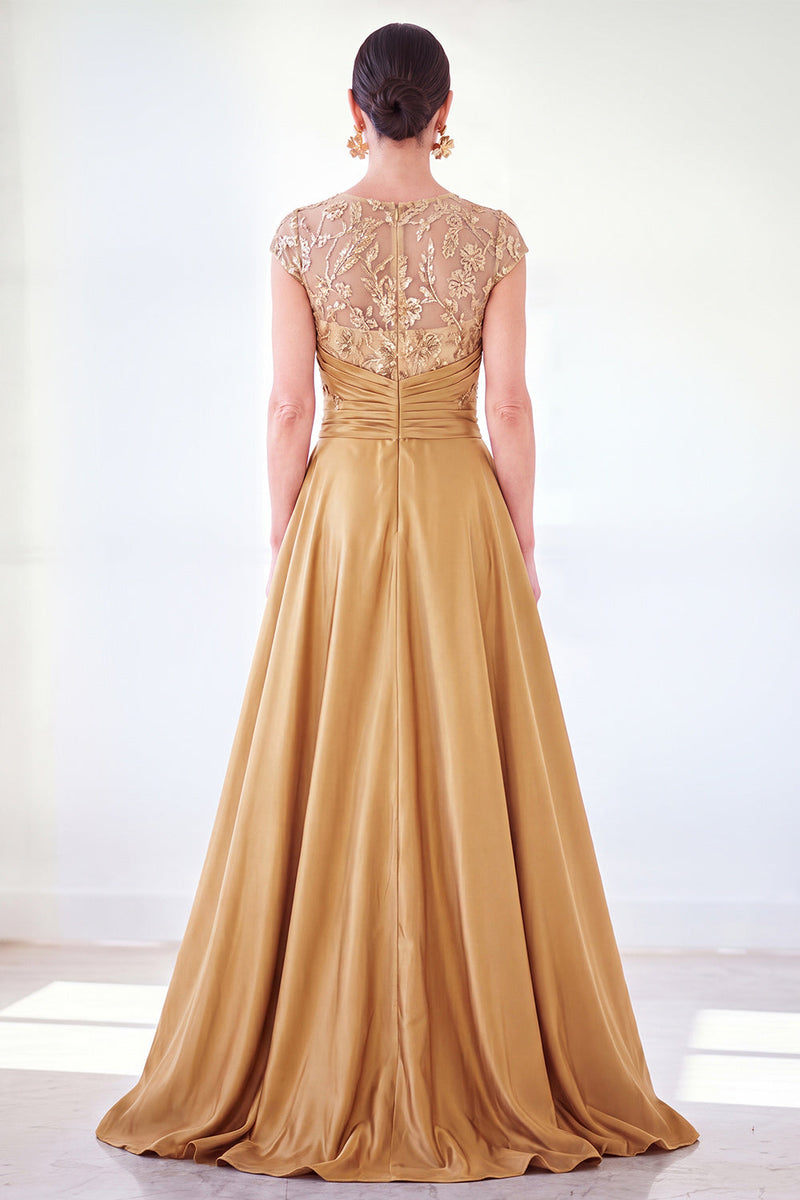 Load image into Gallery viewer, Sparkly Grey Blue Floral Beaded Sheath Long Mother of the Bride Dress