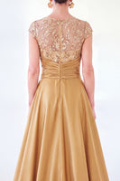 Load image into Gallery viewer, Sparkly Grey Blue Floral Beaded Sheath Long Mother of the Bride Dress