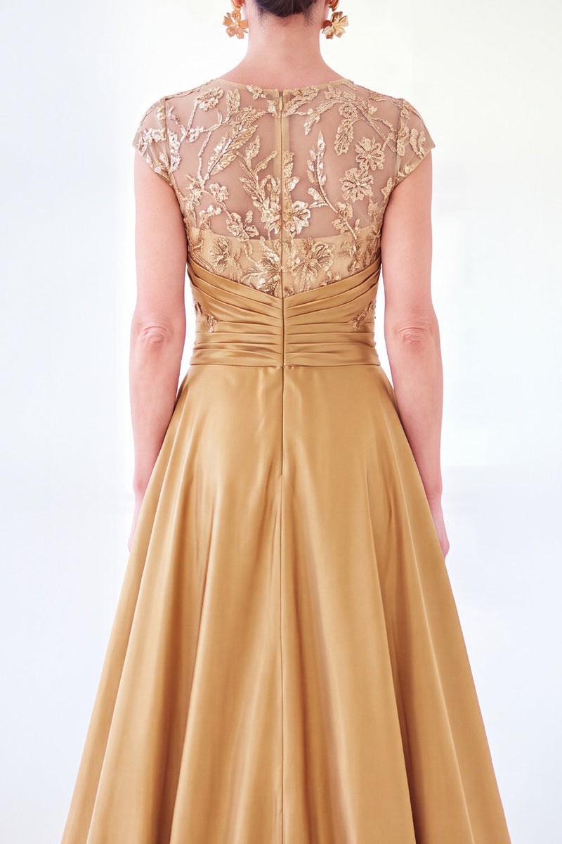 Load image into Gallery viewer, Sparkly Grey Blue Floral Beaded Sheath Long Mother of the Bride Dress
