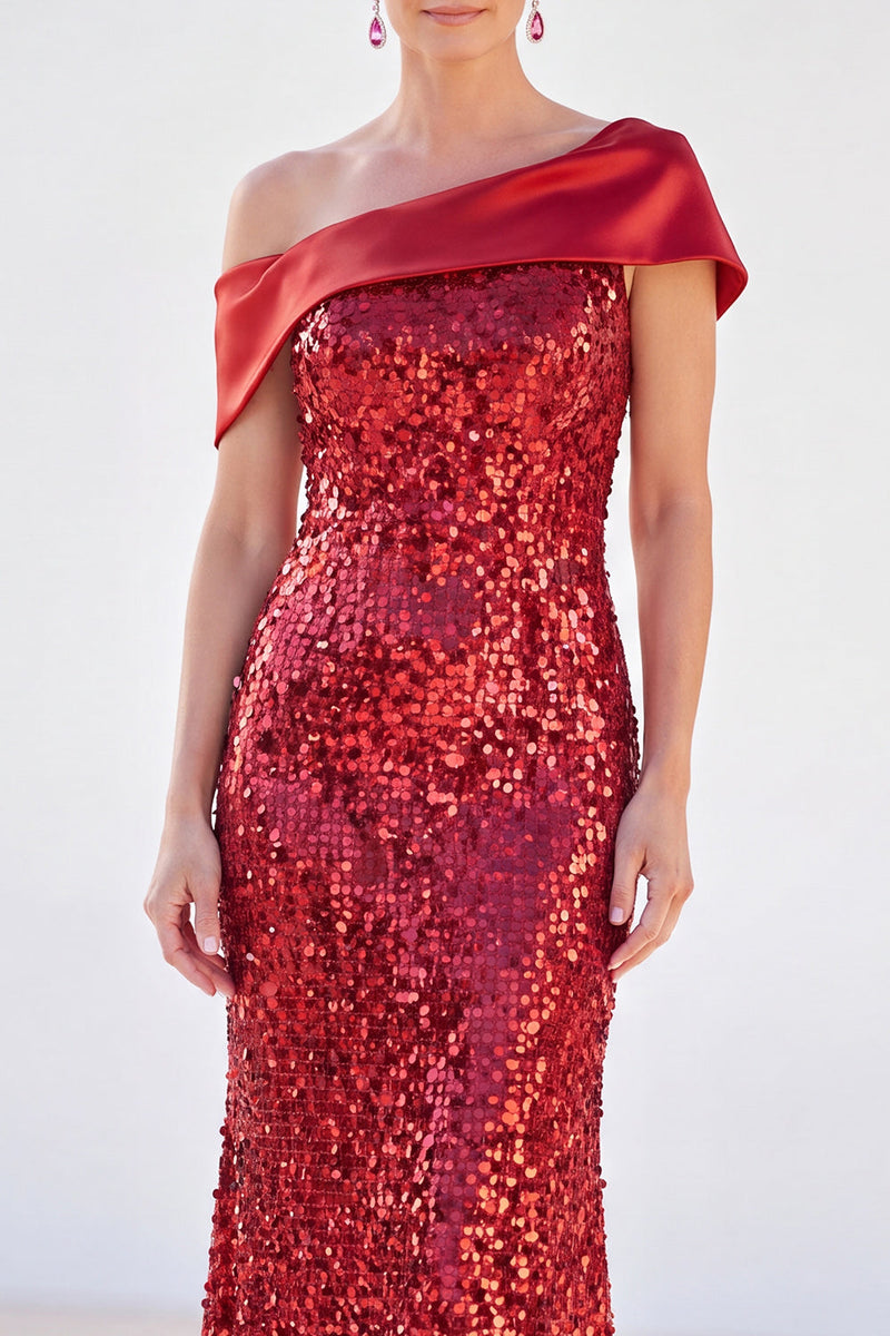 Load image into Gallery viewer, Sparkly Golden Sequin Mermaid Long Mother of the Bride Dress