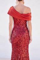 Load image into Gallery viewer, Sparkly Golden Sequin Mermaid Long Mother of the Bride Dress