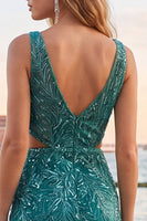 Load image into Gallery viewer, Sparkly Green V-Neck Sequin Tight Short Homecoming Dress