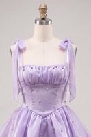 Load image into Gallery viewer, Light Green Ruffled Tiered A-Line Beaded Short Homecoming Dress