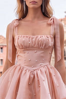 Load image into Gallery viewer, Light Green Ruffled Tiered A-Line Beaded Short Homecoming Dress