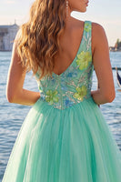Load image into Gallery viewer, Yellow Floral V-Neck A-Line Short Homecoming Dress