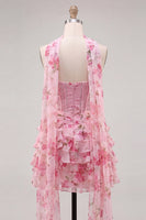 Load image into Gallery viewer, Sparkly Floral Yellow Corset Sweetheart Beaded Short Homecoming Dress