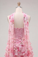 Load image into Gallery viewer, Sparkly Floral Yellow Corset Sweetheart Beaded Short Homecoming Dress