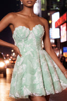 Load image into Gallery viewer, Sparkly Mint Green Sweetheart Short Homecoming Dress with Beading