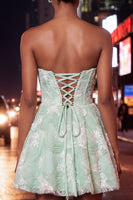 Load image into Gallery viewer, Sparkly Mint Green Sweetheart Short Homecoming Dress with Beading