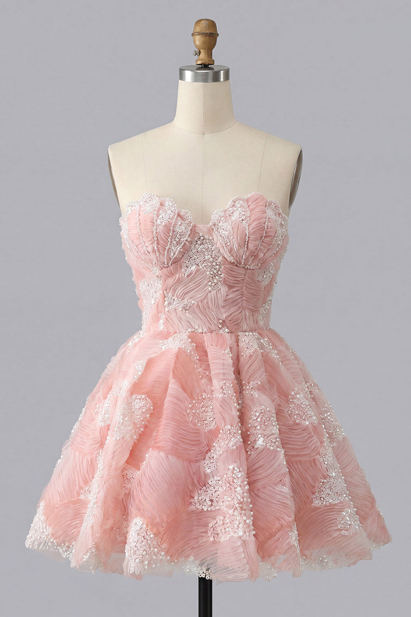 Load image into Gallery viewer, Sparkly Mint Green Sweetheart Short Homecoming Dress with Beading