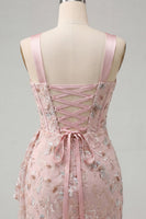 Load image into Gallery viewer, Floral Green Ruched Corset Tight Short Homecoming Dress with Beading