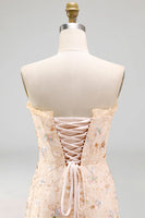 Load image into Gallery viewer, Floral Green Corset Tight Short Homecoming Dress with Ruffles