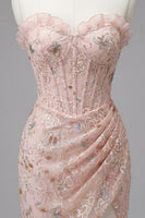Load image into Gallery viewer, Floral Green Corset Tight Short Homecoming Dress with Ruffles