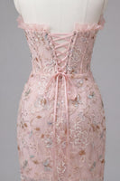 Load image into Gallery viewer, Floral Green Corset Tight Short Homecoming Dress with Ruffles
