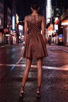 Load image into Gallery viewer, Sparkly Dark Green Sequin Ruched A-Line Short Homecoming Dress