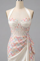 Load image into Gallery viewer, Sparkly Blue Sequin Tight Ruched Short Corset Homecoming Dress
