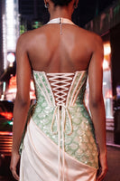 Load image into Gallery viewer, Sparkly Blue Sequin Tight Ruched Short Corset Homecoming Dress