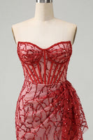 Load image into Gallery viewer, Silver Sparkly Sequin Ruched Tight Short Corset Homecoming Dress