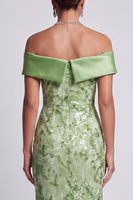 Load image into Gallery viewer, Sparkly Blush Floral Mermaid Sequin Long Mother of the Bride Dress