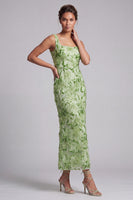 Load image into Gallery viewer, Sparkly Blush Sequin Floral Long Mermaid Mother of the Bride Dress