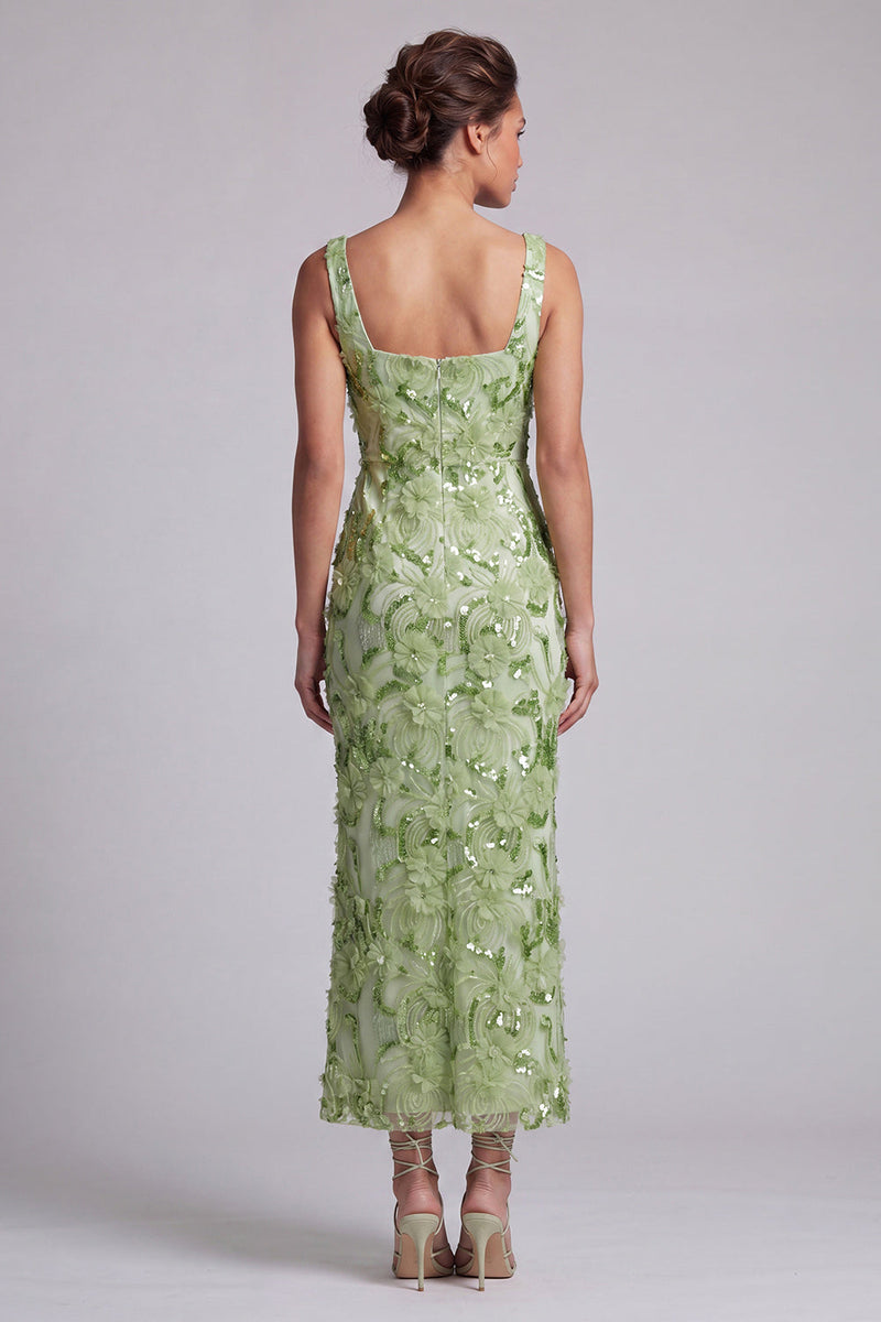 Load image into Gallery viewer, Sparkly Blush Sequin Floral Long Mermaid Mother of the Bride Dress