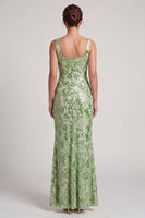 Load image into Gallery viewer, Floral Sparkly Blush Mermaid Sequin Long Mother of the Bride Dress with Slit