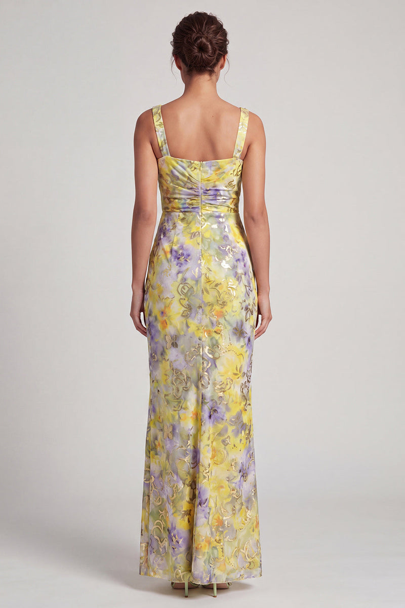 Load image into Gallery viewer, Floral Sparkly Blush Mermaid Sequin Long Mother of the Bride Dress with Slit
