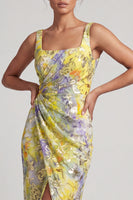 Load image into Gallery viewer, Floral Sparkly Blush Mermaid Sequin Long Mother of the Bride Dress with Slit