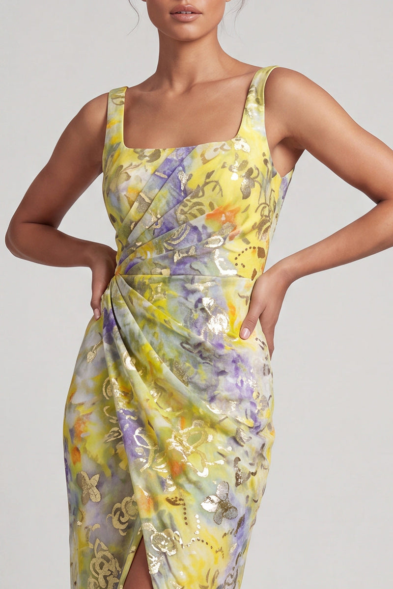 Load image into Gallery viewer, Floral Sparkly Blush Mermaid Sequin Long Mother of the Bride Dress with Slit