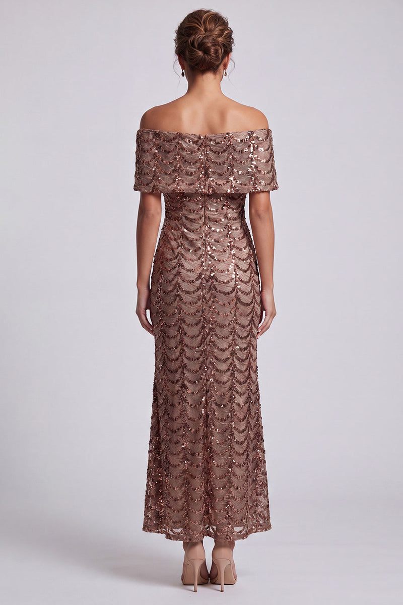 Load image into Gallery viewer, Sparkly Olive Mermaid Sequin Long Mother of the Bride Dress