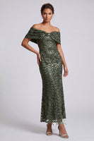 Load image into Gallery viewer, Sparkly Olive Mermaid Sequin Long Mother of the Bride Dress