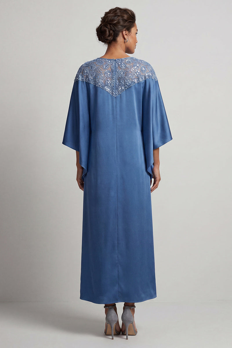 Load image into Gallery viewer, Sparkly Pink Sequin Sheath Boat Neck Long Mother of the Bride Dress