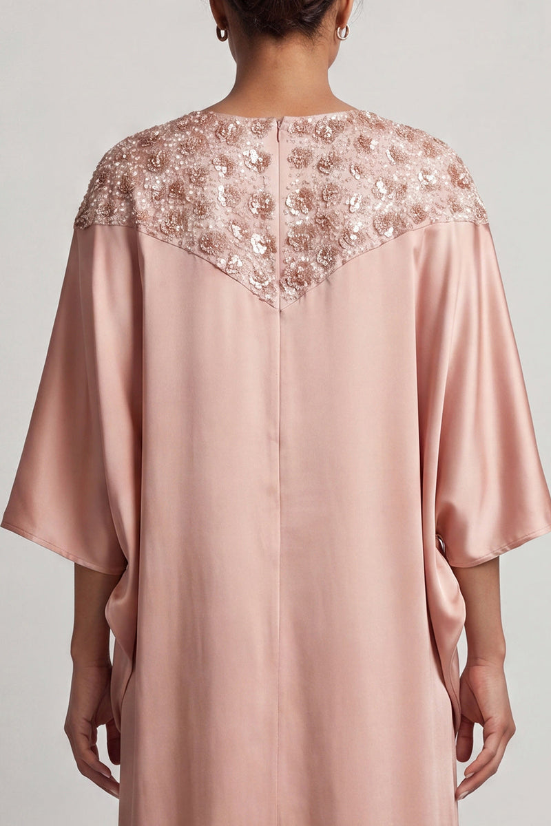 Load image into Gallery viewer, Sparkly Pink Sequin Sheath Boat Neck Long Mother of the Bride Dress