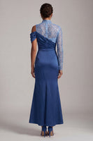 Load image into Gallery viewer, Sparkly Pink Beaded Mermaid Long Mother of the Bride Dress with Slit