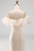 Load image into Gallery viewer, Sparkly Light Pink Mermaid Sequin Long Mother of the Bride Dress with Ruffles