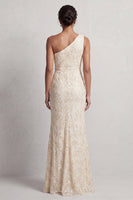 Load image into Gallery viewer, Sparkly Light Pink Mermaid Sequin Long Mother of the Bride Dress with Slit