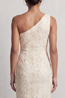 Load image into Gallery viewer, Sparkly Light Pink Mermaid Sequin Long Mother of the Bride Dress with Slit