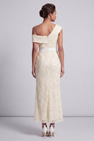 Load image into Gallery viewer, Sparkly Light Pink Mermaid Sequin Long Mother of the Bride Dress with Slit