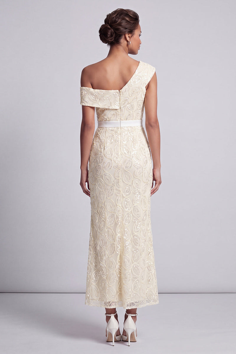 Load image into Gallery viewer, Sparkly Light Pink Mermaid Sequin Long Mother of the Bride Dress with Slit