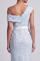 Load image into Gallery viewer, Sparkly Light Pink Mermaid Sequin Long Mother of the Bride Dress with Slit