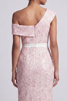Load image into Gallery viewer, Sparkly Light Pink Mermaid Sequin Long Mother of the Bride Dress with Slit