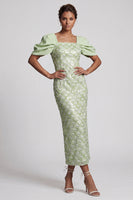 Load image into Gallery viewer, Sparkly Blush Sheath Sequin Long Mother of the Bride Dress with Slit