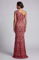 Load image into Gallery viewer, Sparkly Champagne Mermaid Long Sequin Mother of the Bride Dress with Keyhole
