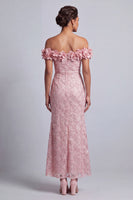 Load image into Gallery viewer, Sparkly Champagne Sequin Mermaid Long Mother of the Bride Dress with 3D Flowers