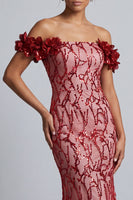 Load image into Gallery viewer, Sparkly Champagne Sequin Mermaid Long Mother of the Bride Dress with 3D Flowers